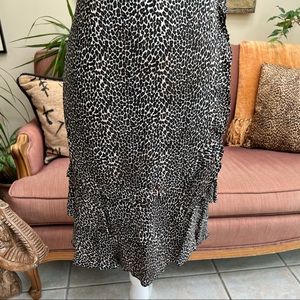 Nanette Lepore Annimal Print Ruffled Skirt Size 12
